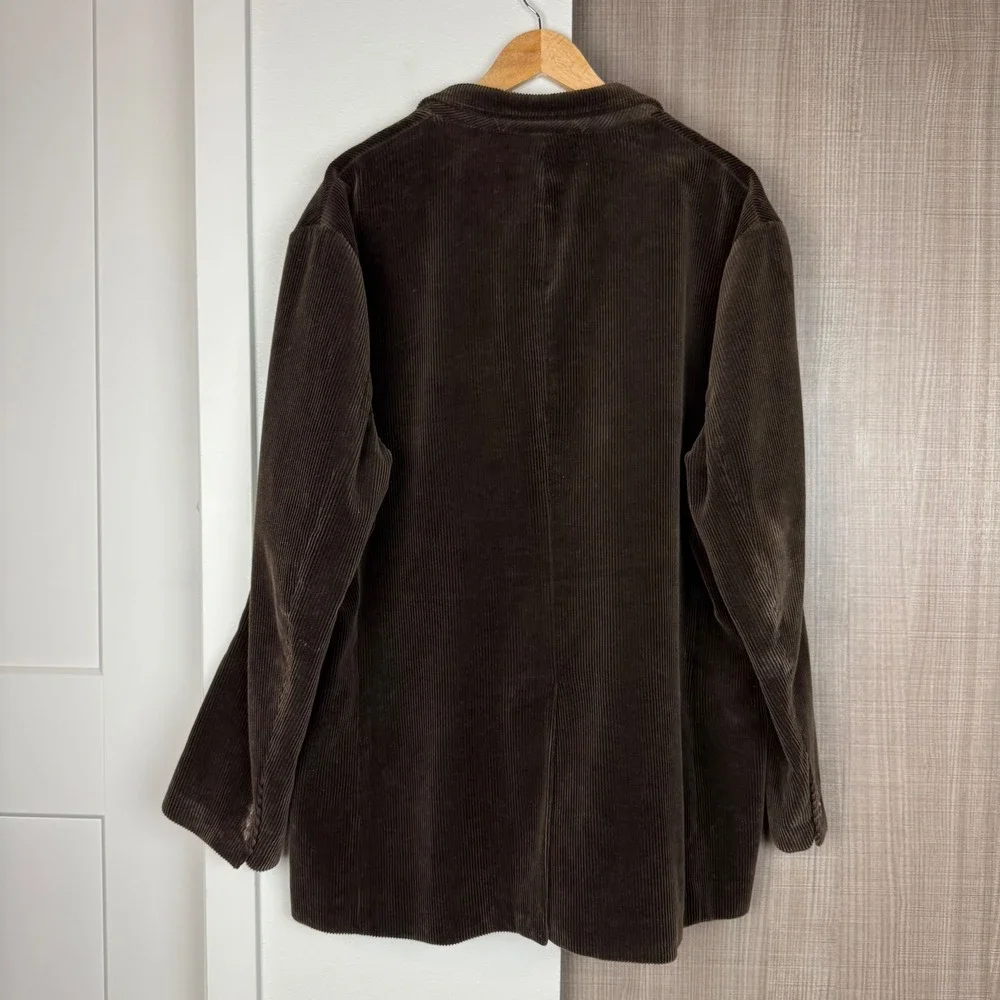 Vintage Polo Ralph Lauren Brown Corduroy Blazer Jacket Sport Coat Macau XXL